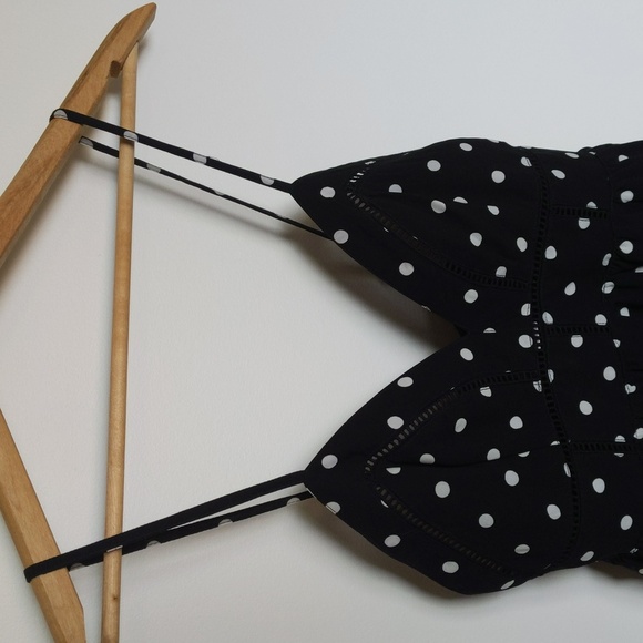 NEW Japna black & white polkadot romper size small - Picture 2 of 12